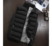 Chaleco sin mangas para hombre, moda de invierno, abrigo informal ajustado, ropa de marca, chalecos, chaleco acolchado de algodón para hombre, chaleco para hombre, talla grande XXXL café