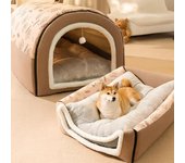 Perrera de invierno para perros, estera cálida para casa, cama para perros lavable desmontable, nido, tienda para dormir profundo para perros medianos y grandes, suministros para perros S 35X30X30CM