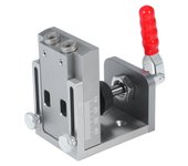 Kit de plantilla localizadora de orificios de bolsillo, posicionador de guía de perforación de orificio oblicuo de ángulo de 15 grados, aleación de aluminio gris