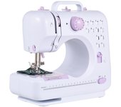 Máquina de coser doméstica multifuncional de alta gama, Pedal ajustable de 2 velocidades y 12 puntadas, LED EU Plug