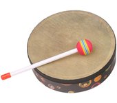 Tambor de mano Orff, instrumento de percusión musical, tambor portátil con baquetas de 6 pulgadas 6in