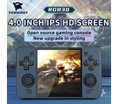 Consola de juegos portátil PowKiddy RGB30, reproductor de juegos portátil, dispositivo de juegos de código abierto, pantalla IPS HD de 4,0 pulgadas 16GB azul