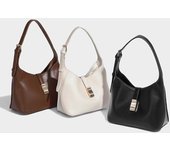 Bolso de hombro versátil para axila, tendencia 2024, nuevo, sencillo, ligero, de lujo, portátil marrón