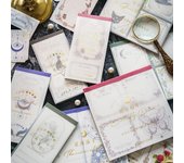 Juego de bloc de notas rasgable sin papel adhesivo, libro de notas con forma de estrella y Luna, decoración para álbumes de recortes, uso diario, 1 Juego F
