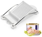 Rebanador de fiambres, acero inoxidable reforzado 304, huevo cocido, fruta, queso blando, cortador de spam