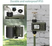 Diivoo Controlador de aspersor de agua con temporizador de grifo/manguera con riego automático de jardín 2 zone verde
