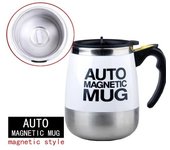 Taza magnética auto agitadora automática, taza mezcladora de café y leche creativa de acero inoxidable, batidora inteligente perezosa, taza térmica Self-mixing cup color rosa