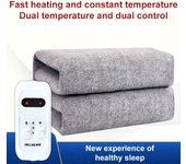Manta eléctrica Individual Doble Colchón eléctrico Doble Control dual Ajuste de temperatura Dormitorio estudiantil Seguridad impermeable Engrosamiento del hogar 1.5*0.7m