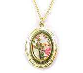 Les Trésors De Lily [J7734] - Collier créateur 'Scarlett' doré (cassolette) oro