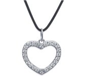 Les Trésors De Lily [J0077] - Collier Argent 'Love' blanc argenté - 13x13 mm blanco