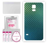 apgo Protective Skin Sticker for the back compatible with Samsung Galaxy S5 mini, Wrap Film, Foil, Vinyl - Pattern Carbon Chameleon CAKA1