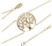 Les Trésors De Lily [R1545] - Pulsera chapada en oro 'Árbol de la vida' en oro blanco - 20 mm blanco