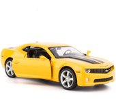 Modelo de coche de fundición Camaro a escala 1/36, coche de juguete de aleación de zinc Camaro Bumblebee, vehículo de tracción trasera, coche de juguete para niños pequeños, niños y niñas, regalo 1/36-Size:12.5*4.5*3cm amarillo