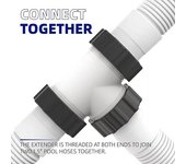 Conector de manguera para manguera Intex Coleman 3 T Splitter con anillos en L para piscina Eficiente