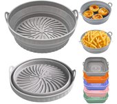 Revestimientos de repuesto para accesorios reutilizables para freidora de aire Cesta para hornear para freidora de aire Olla cuadrada de silicona blue-square