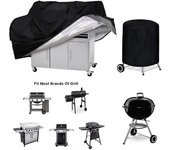 Funda para barbacoa para exteriores, resistente al agua y al polvo, funda para parrilla Weber resistente a la lluvia, funda para barbacoa para exteriores, funda para parrilla redonda negra