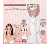 Depiladora eléctrica 6 en 1 para rostro, pies y cuerpo para mujeres 0 color rosa