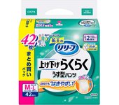 KAO Relief Pants Type: Raise/Lower Raku Raku Thin Shape Pants (2 times) M-L 42pcs. Thin type Adult Diapers: Pants Type Thin type 1 set