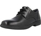 Geox Federico Zapatos Escolares de Cuero para Niños 1.5 UK negro