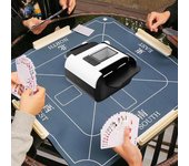 Barajadora automática de cartas Yousheng, 2000 mAh, recargable, eléctrica, para póquer, máquina de reparto de cartas, equipo de casino negro
