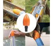 Boquilla de lavado a presión de alcantarillado para el hogar, tubo de drenaje de techo limpio para manguera de jardín, boquilla de agua para limpieza de tuberías de drenaje de cohete de agua naranja