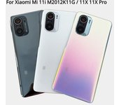 Cristal para Xiaomi Mi 11i M2012K11G / 11X 11X Pro Tapa de batería Puerta trasera Carcasa trasera Piezas de repuesto Celestial Silver