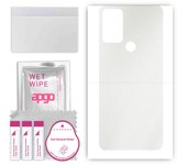 apgo Protective Skin Sticker for the back compatible with Motorola Moto G Play 2022, Wrap Film, Foil, Vinyl - Pattern Matte Transparent