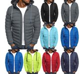 Chaqueta de plumón cálida con cremallera para otoño e invierno para hombre, abrigo ligero plegable XL