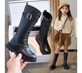 Botas para Niñas Otoño E Invierno Botas Altas De Moda Botas para Niños Engrosadas De Terciopelo De Moda 26