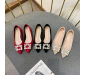 2024 Primavera Verano mujeres bailarinas elegantes señoras puntiagudas zapatos planos de moda suave cómodo tamaño grande 42 negro rojo 35 beige
