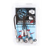 Tackle Tactics Cabeza de plantilla TT Headlockz HD de 1/6 oz, 6/0, paquete de 4 (3108)