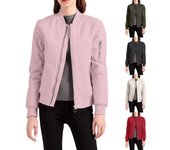 Chaqueta de cuero informal para mujer, chaqueta de cuello alto, abrigo ajustado para primavera y otoño L negro