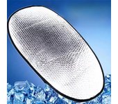 Cojín de coche eléctrico, protector solar grueso, cojín impermeable, protector solar para motocicleta, cojín más fresco, batería, cojín de película de papel de aluminio para coche blanco