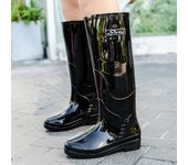 Botas de lluvia para mujer, botas de caballero, botas largas para mujer, ropa de verano 2025, botas de lluvia impermeables, zapatos de mujer 36 negro