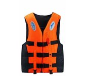 Adultos niños natación chaleco salvavidas Kayak esquí flotabilidad ayuda deportes acuáticos chaleco salvavidas pesca XXXL azul