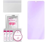 apgo Anti-Blue 9H Hybrid protective glass compatible with Wiko Power U10, flexible nano glass, great replacement for tempered glass, scratch-resistant