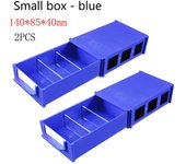 Caja de herramientas apilable para tornillos y componentes, de plástico, para guardar piezas de ferretería, tipo cajón apilable, 1 unidad azul