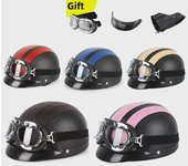 Casco de bicicleta eléctrica retro para hombres y mujeres: ligero, ajuste universal para todas las estaciones