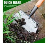 Pala de limpieza de jardín multifuncional, pala de limpieza para exteriores, pala plana de acero, pala para hielo, herramienta agrícola para desmalezar y plantar