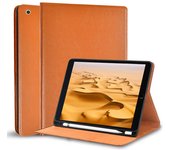 Funda de piel auténtica para Apple iPad 10.2 Mini 4/5, Air 3, Pro 10.5 con ranura para lápiz para protección Mini45 universal with pen slot (64 lines)