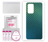 apgo Protective Skin Sticker for the back compatible with Oppo A54 5G OPG02, Wrap Film, Foil, Vinyl - Pattern Carbon Chameleon CAKA1