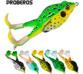 Señuelo cebo suave rotado Thunderfrog de dos patas 9,5 cm pez negro mata cebo falso biónico de 12 colores