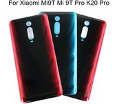 Tapa trasera de batería para Xiaomi, panel de vidrio 3D para Redmi K20 Pro, carcasa de vidrio de la puerta trasera, reemplazo adhesivo, Mi9T, Mi 9T Pro Redmi Logo Red