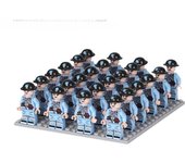 Figura militar, bloques de construcción para niños en la serie de la Segunda Guerra Mundial, soldados, ensamblar juguetes para niños, rompecabezas con armas, juguete para regalo