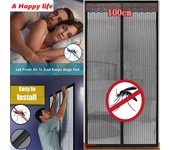 Decoración de puerta del hogar, cortinas de puerta con pantalla magnética, mosquitera, mosquitera, malla para puerta, cortina, manos libres 70x200cm