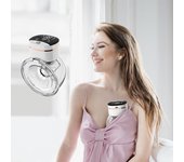Extractor de leche eléctrico portátil Extractor de leche manos libres con pantalla LED 4 modos 9 niveles de succión blanco