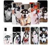 Funda para teléfono con diseño de perro husky siberiano para Samsung Galaxy A12, A22, A32, A42, A52, A72, A51, A71, 5G, A41, A31, A21, A02S, M12, M21, M31, M30S Samsung A12 5G