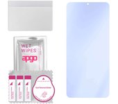 apgo Ultra-Clear 9H Hybrid protective glass compatible with LG W11, flexible nano glass, great replacement for tempered glass, scratch-resistant, full