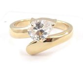 Anillo 'Câlin' chapado en oro 52