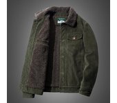 Ropa acolchada de invierno para hombre, chaqueta acolchada informal con cuello de piel de pana, talla grande, cálida y acolchada. M gris